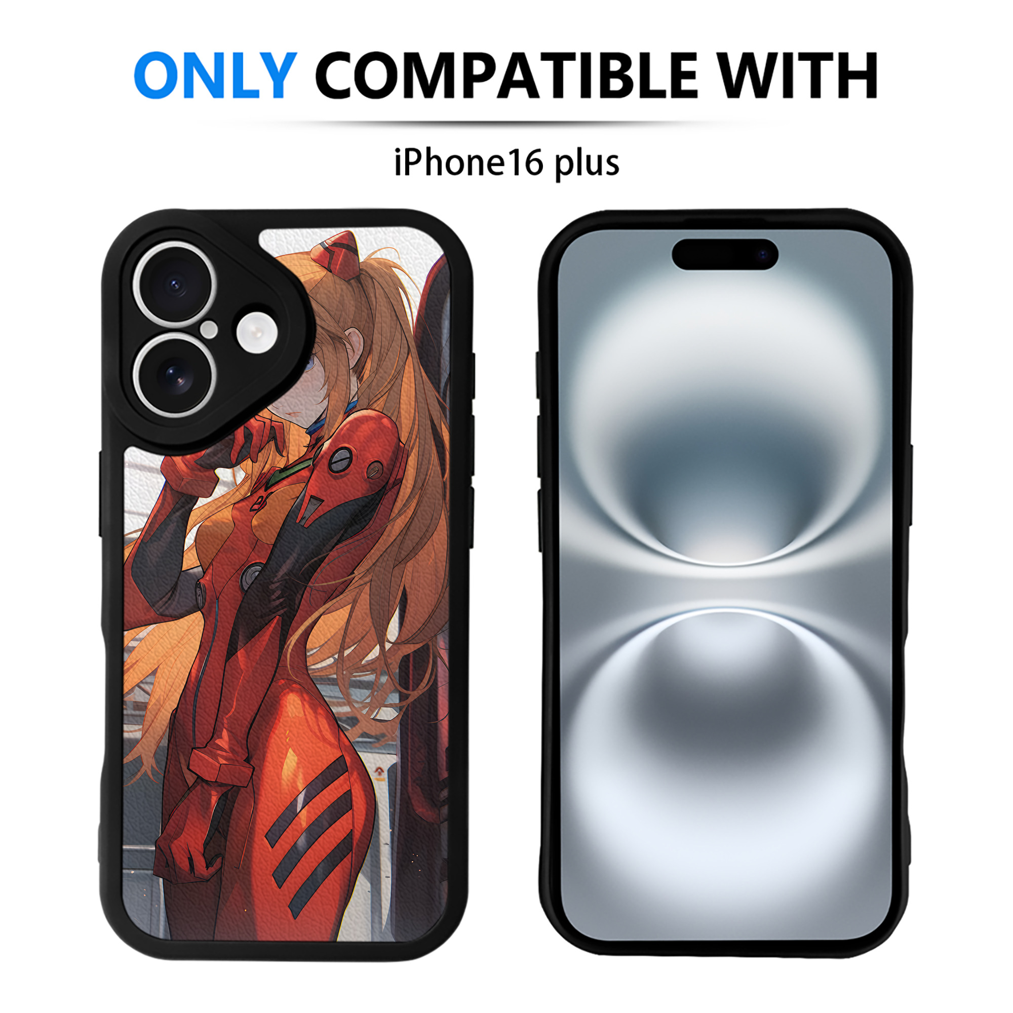 （画像用） EVA 新世紀エヴァンゲリオン 【iPhone 16シリーズ対応】シリコンスマホケース（レザー調） 材質：シリコン
